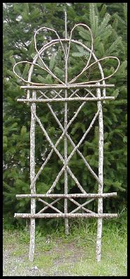 two X trellis, 36 inches wide, averages 7 feet tall